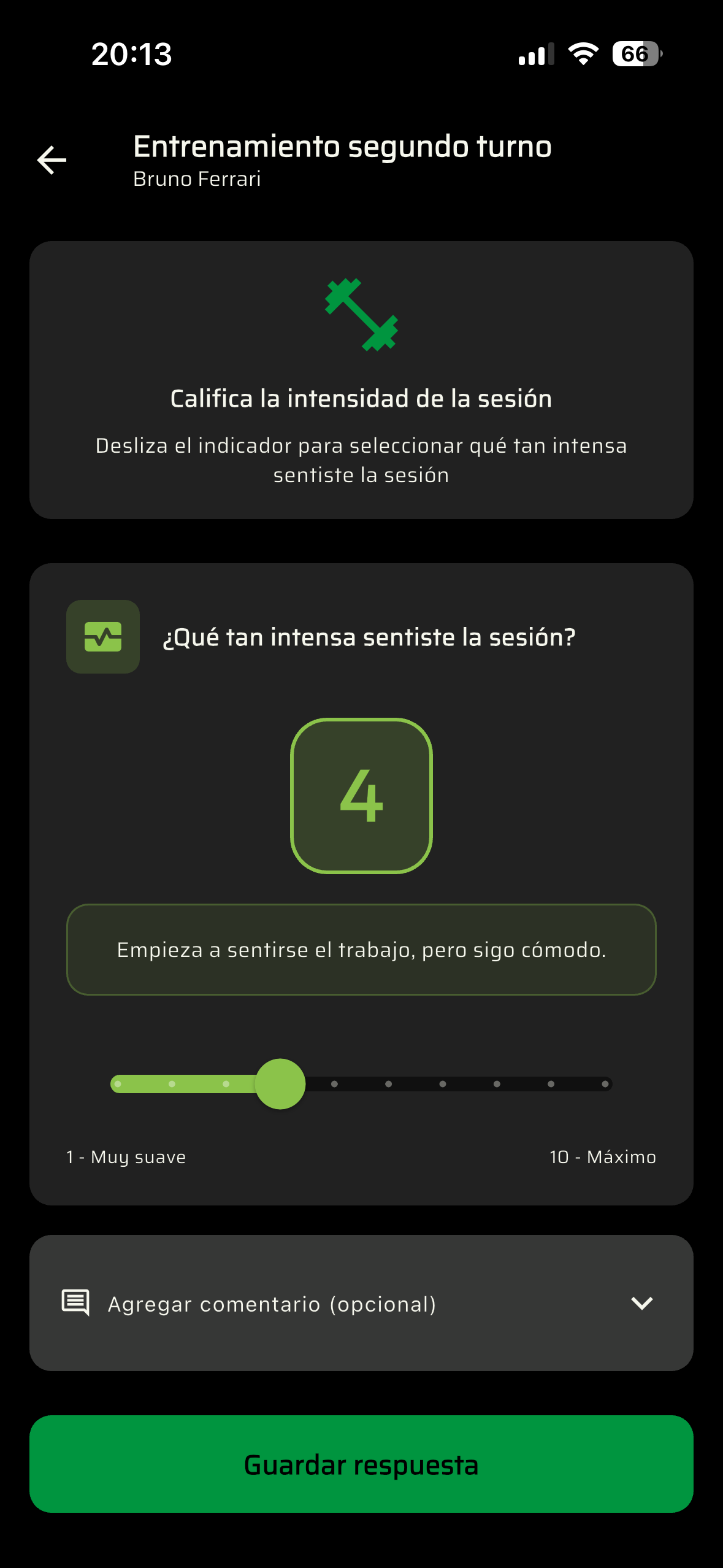 Pantalla calendario